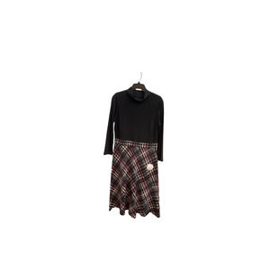 Ediza Black Plaid Dress Size 16 - Women's Midi Dress